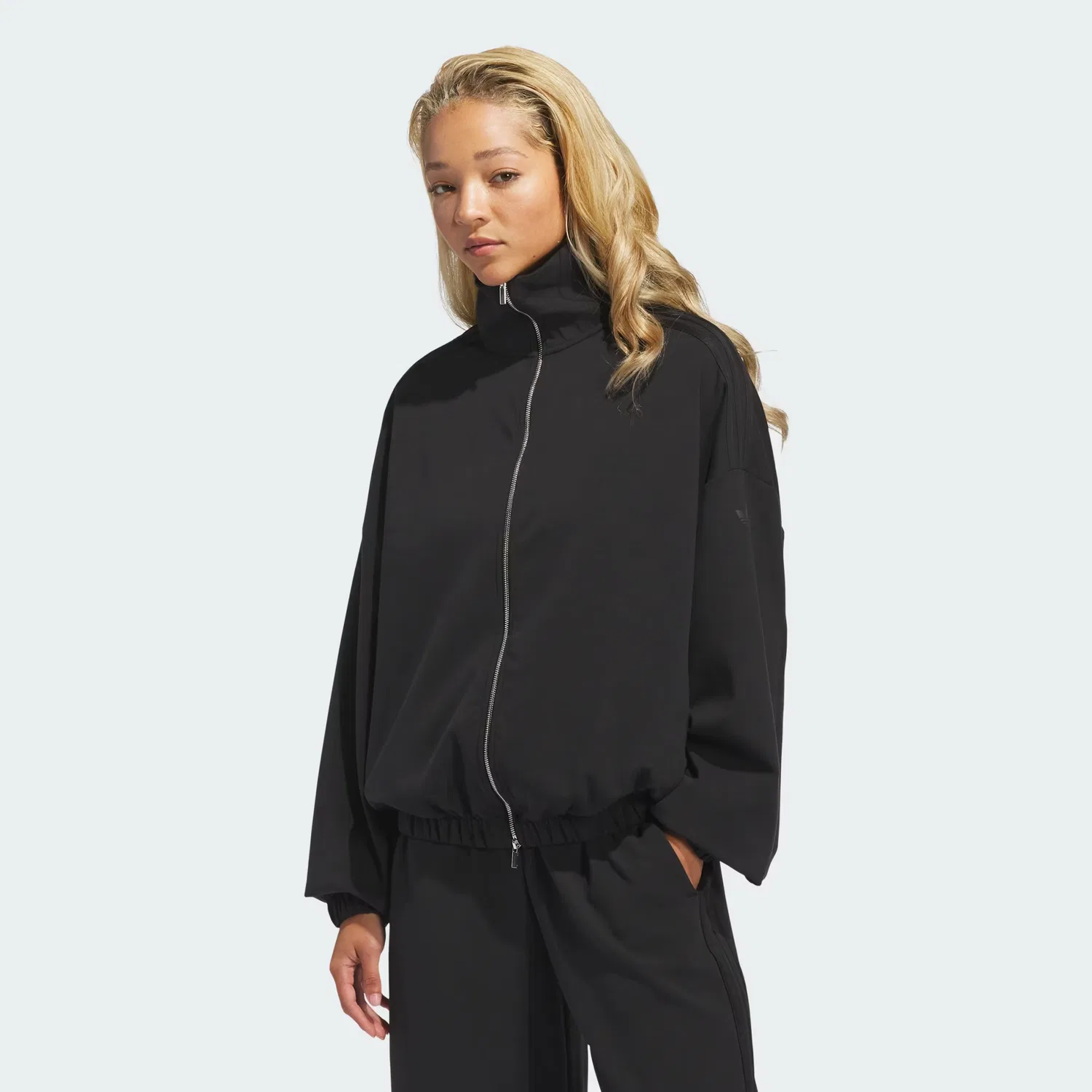 Женская толстовка на молнии оверсайз Full Zip Adidas Originals, черный