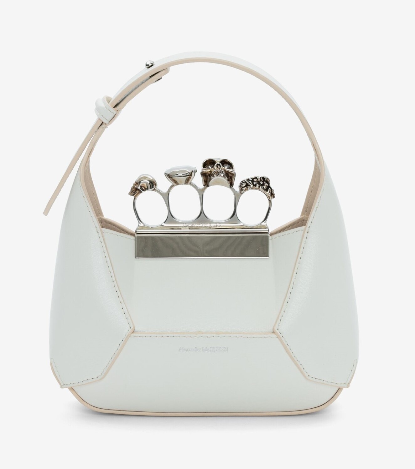

Сумка-хобо мини Alexander McQueen The Jewelled, голубой