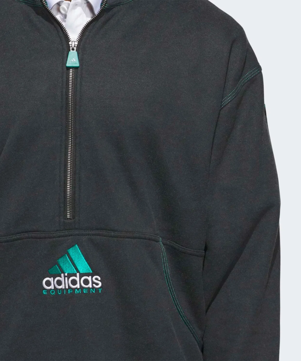 Мужской свитшот с длинным рукавомEQT Adidas, Черный — фото 4