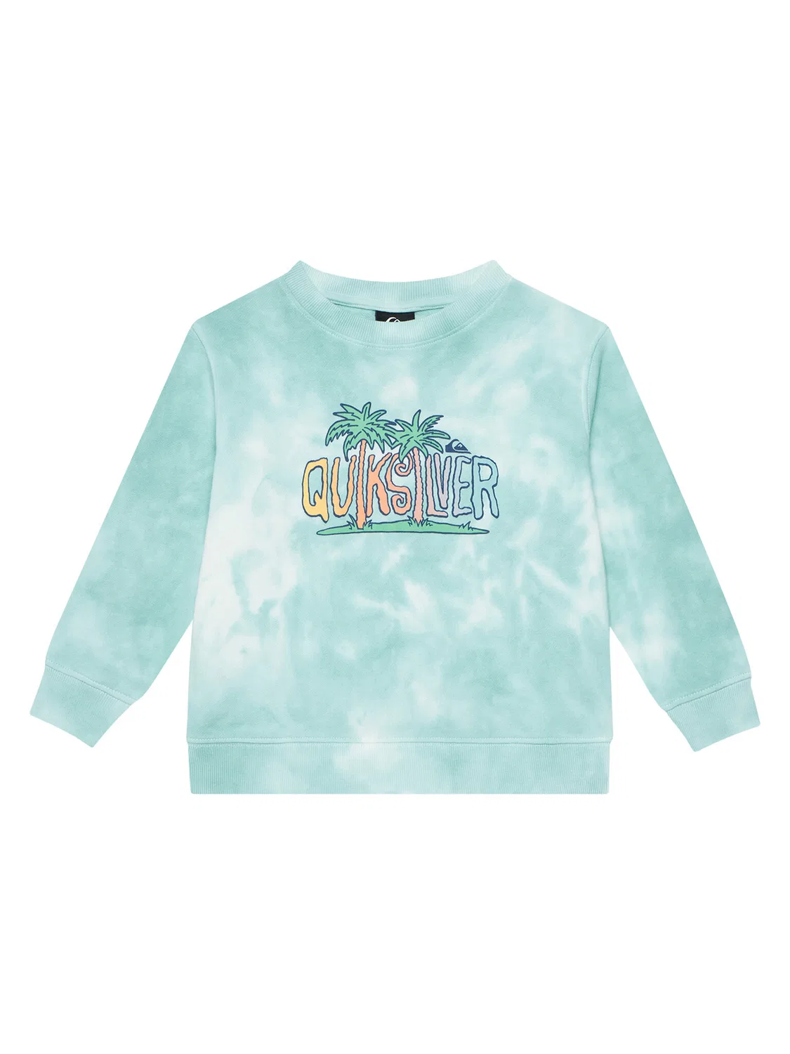 Толстовка небесно-голубого цвета удобного кроя для мальчика Tie Dye Quiksilver, голубой — фото 4
