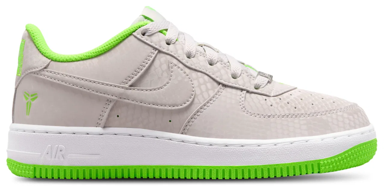 Детские кроссовки для мальчиков с кожаным верхом Kobe Air Force 1 Nike, Grey Green