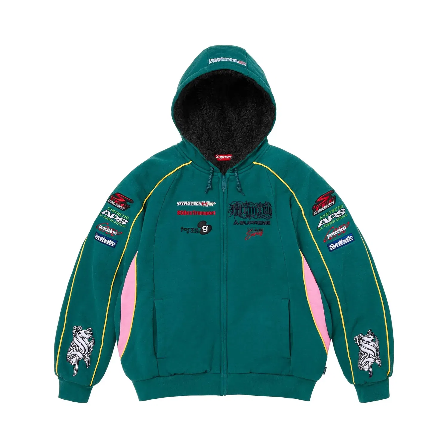 Свитшот на молнии с капюшоном Supreme Racing Dark Teal