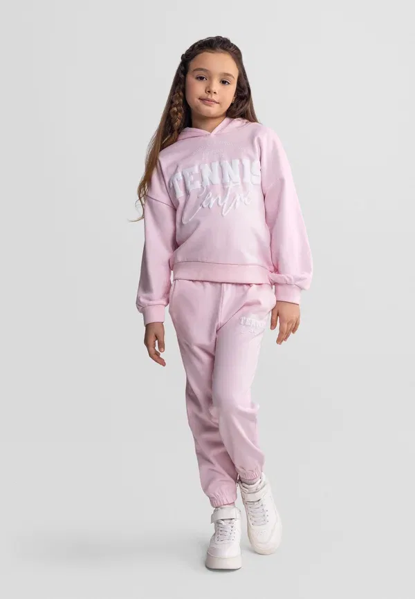 Спортивный костюм из футера, джоггеры и худи, Running, Minoti, Light Pink, светло-розовый
