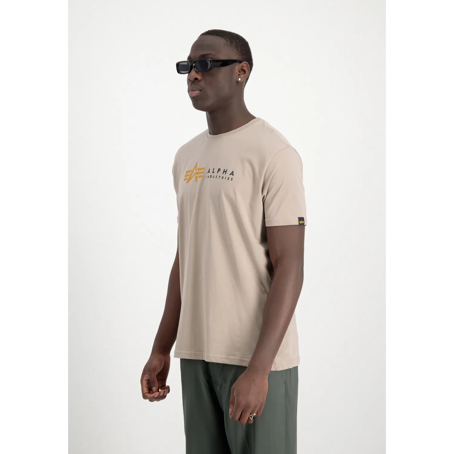 Детская футболка с принтом Alpha Industries, Vintage Sand