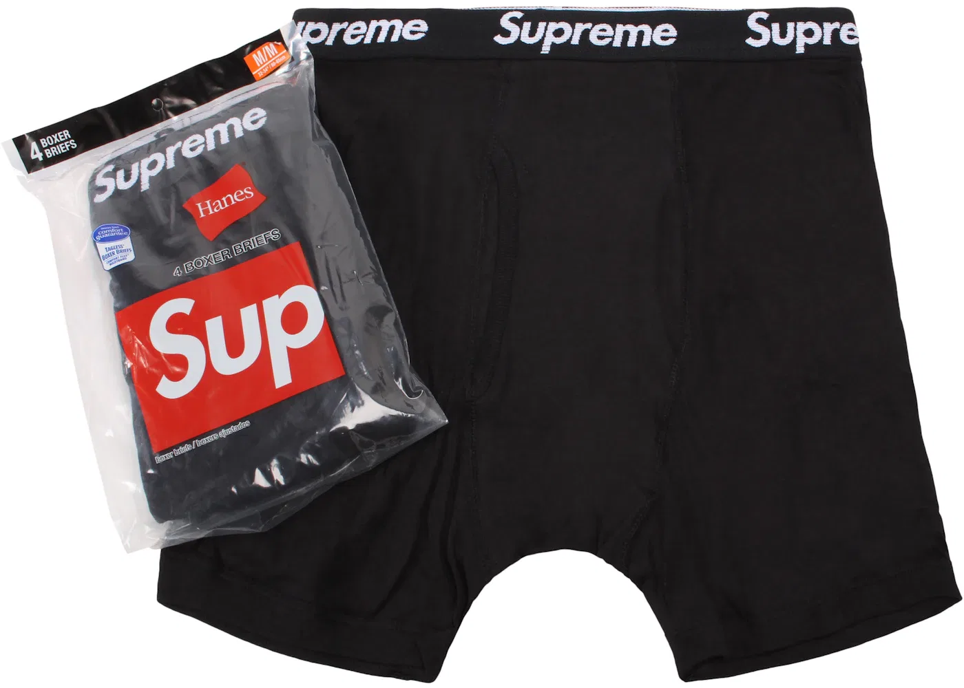 Мужские трусы-боксеры 4 шт Supreme, Black