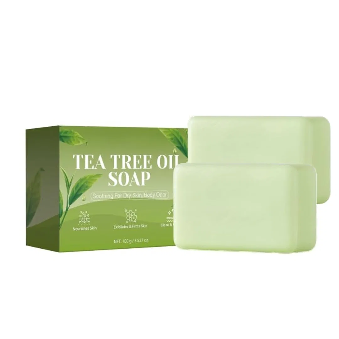 Твердое мыло Bergxperten с маслом чайного дерева, 2 шт., 100 г, Green
