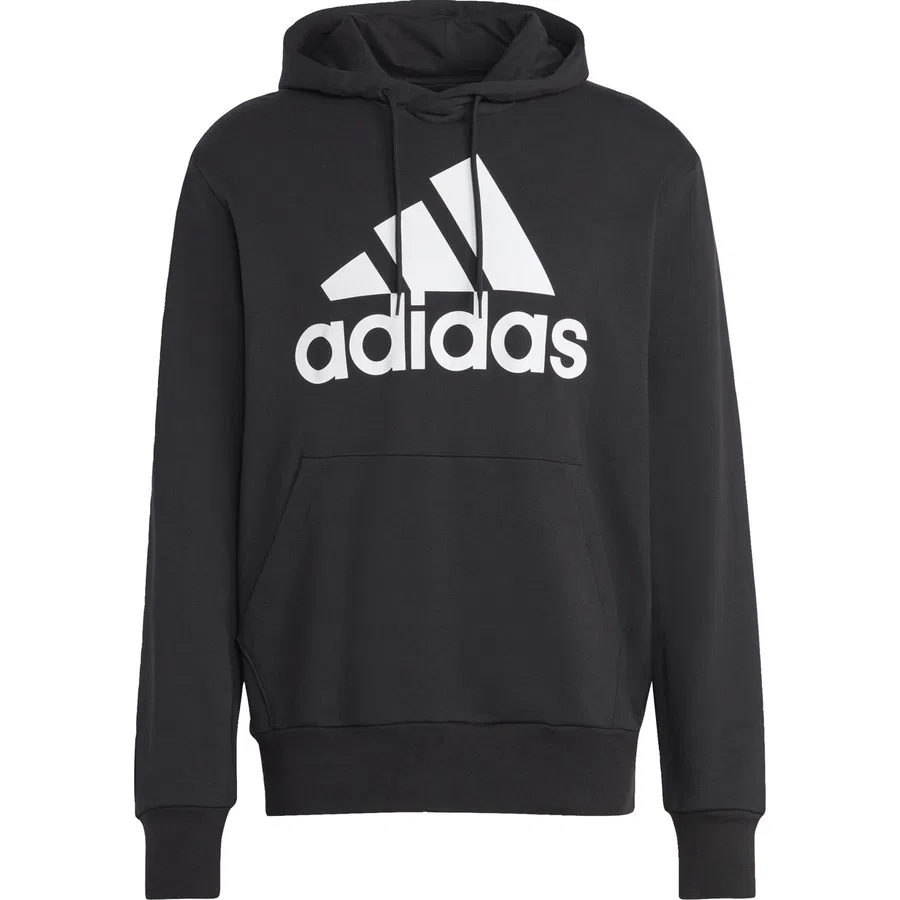 Худи с капюшоном из футера с логотипом Essentials French Terry Big Logo adidas, Черный — фото 3