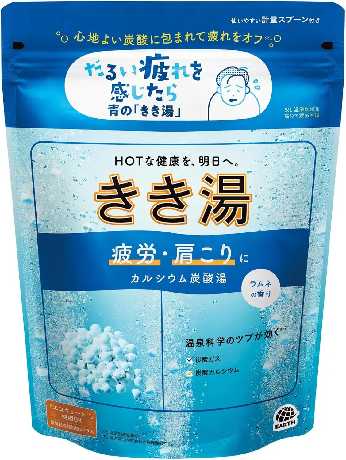 Пена для ванн Kikiyu Calcium Carbonated Bath, 360г, Blue