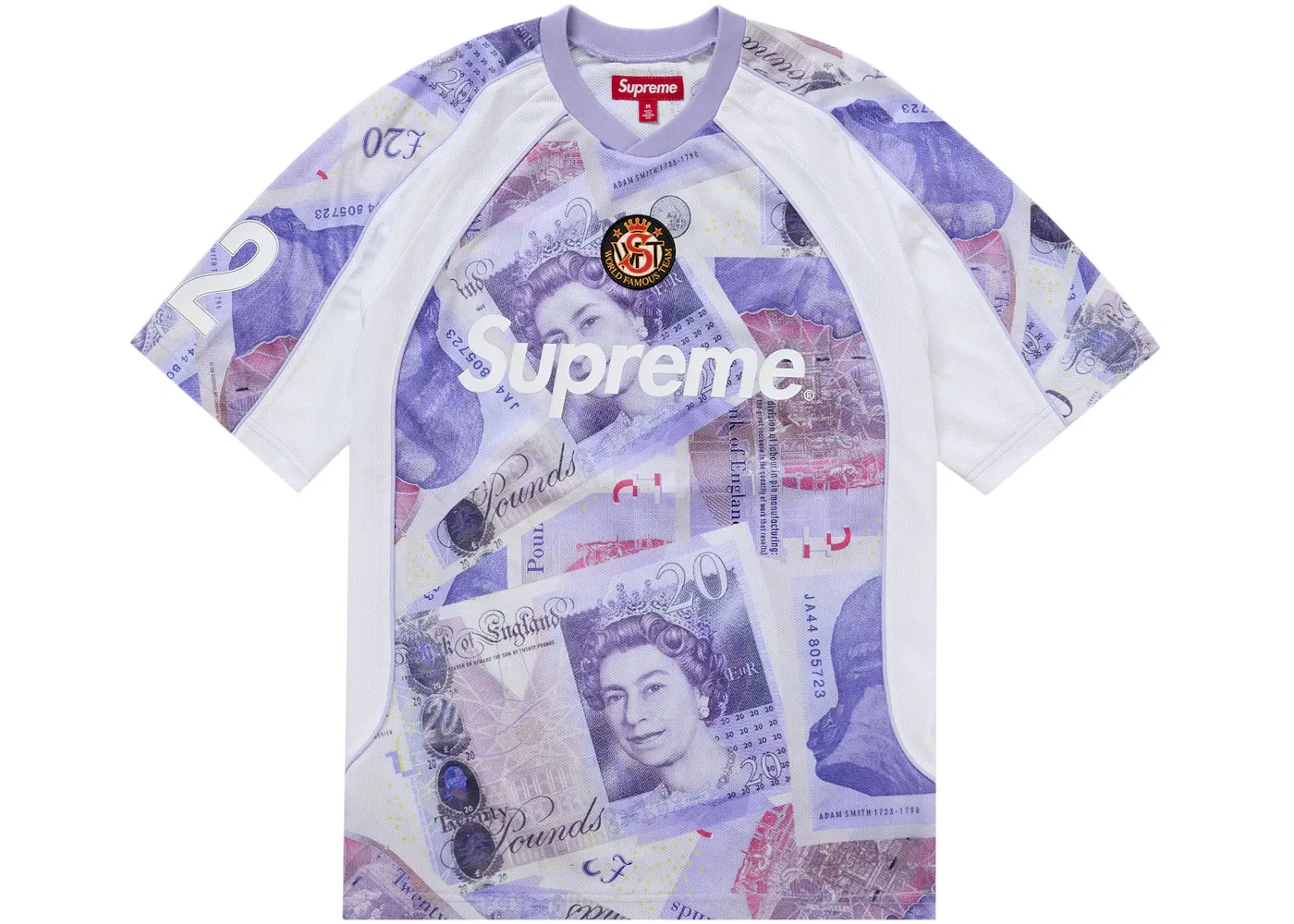 Мужская футбольная джерси с принтом Pounds Supreme, Белый