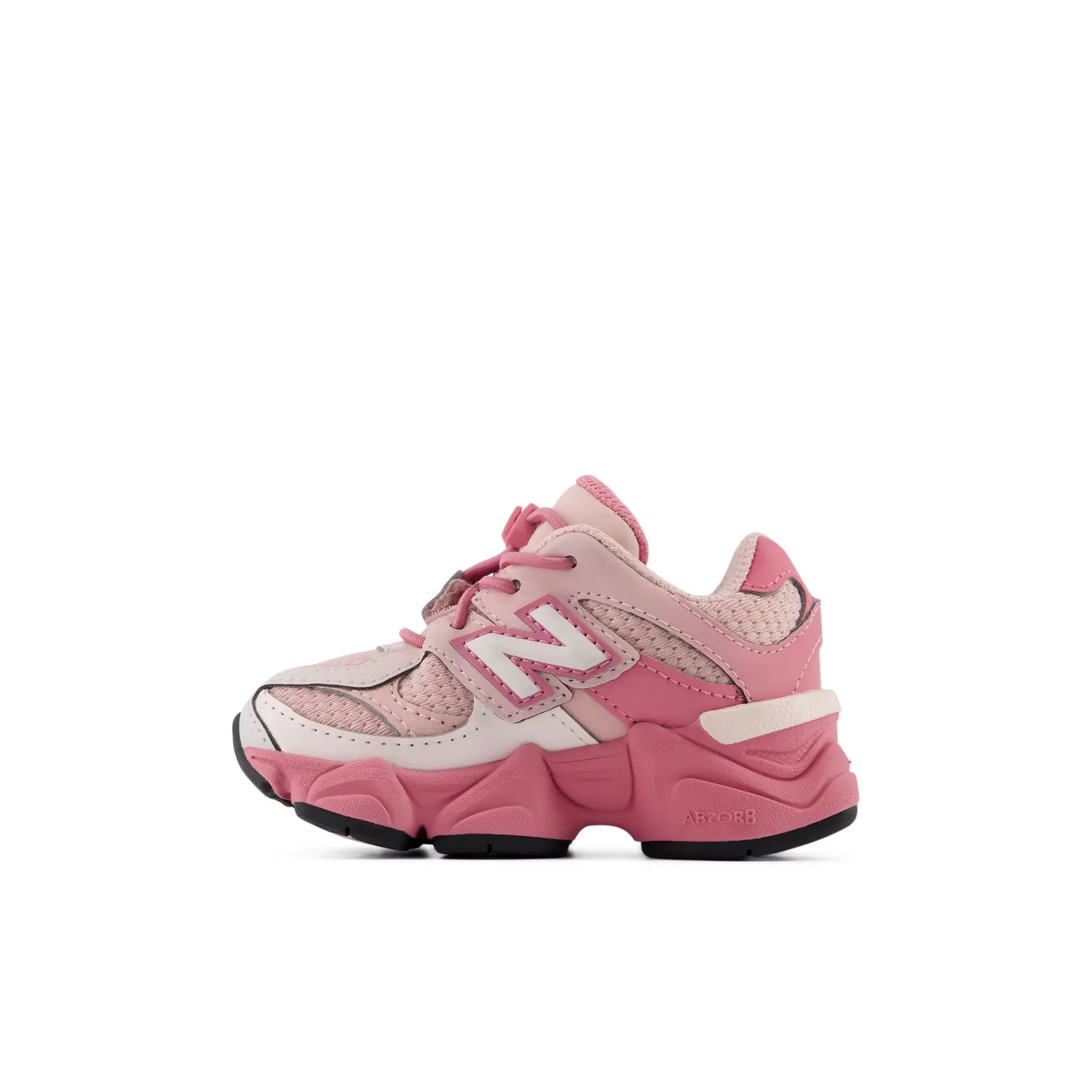Детские кроссовки с эластичной шнуровкой 9060 New Balance, Pink Salt With Pink Eraser — фото 3