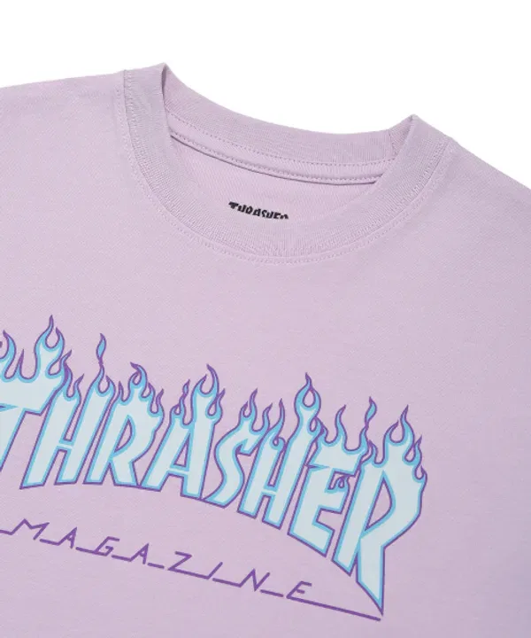 Футболка с принтом Flame, Thrasher Kids, лавандовый — фото 4