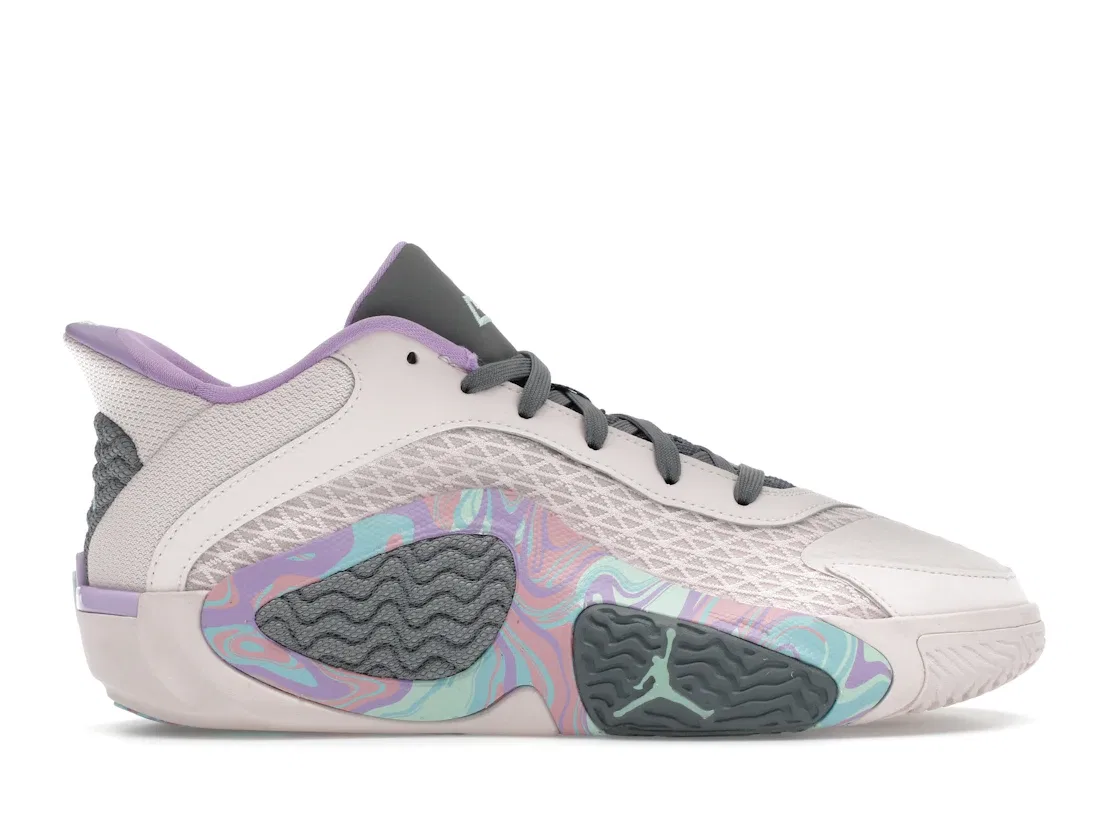 Детские кроссовки для мальчиков с длинным шнурком Jordan Tatum 2 Jordan, Light Soft Pink Mint Foam Smoke Lilac Medium Soft Pink Copa