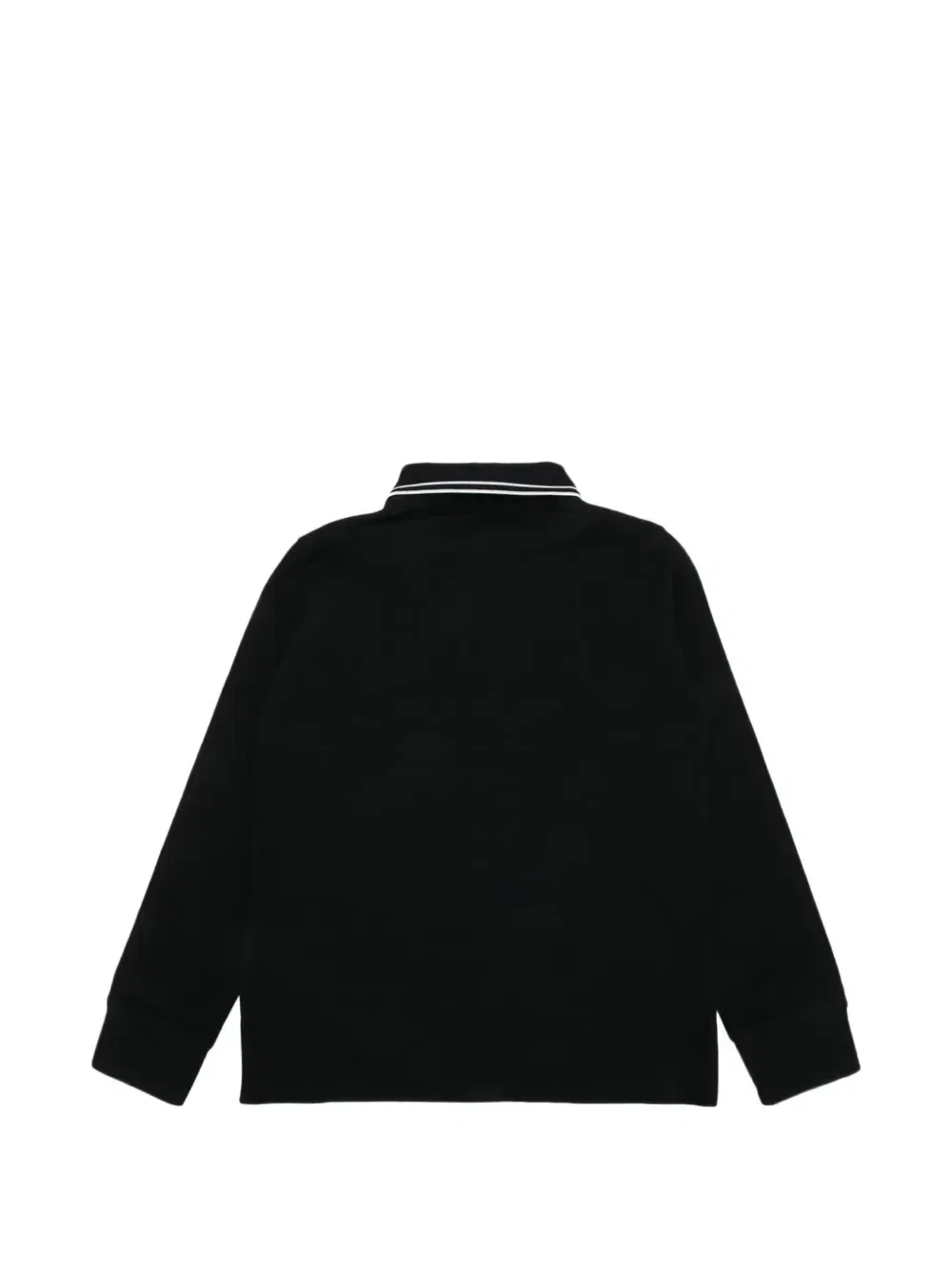 Поло с длинным рукавом и логотипом-нашивкой Stone Island Junior, черный — фото 2