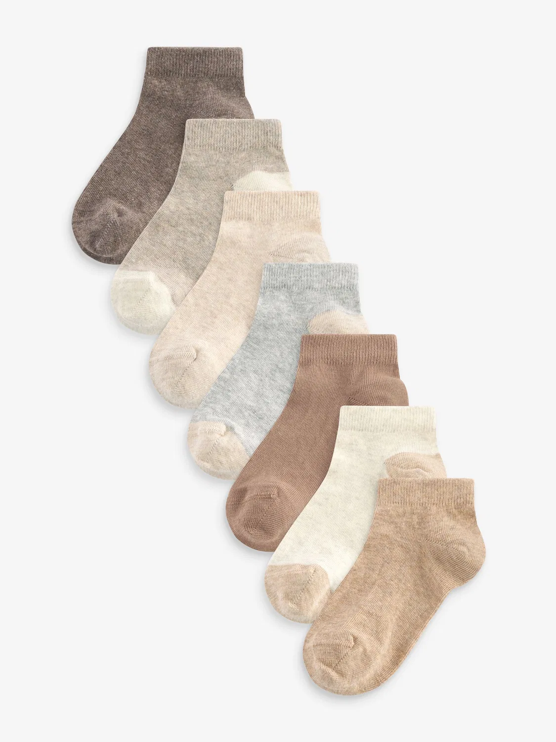 Носки тренировочные, набор 7 пар, Neutral Cotton Rich Next, нейтральный