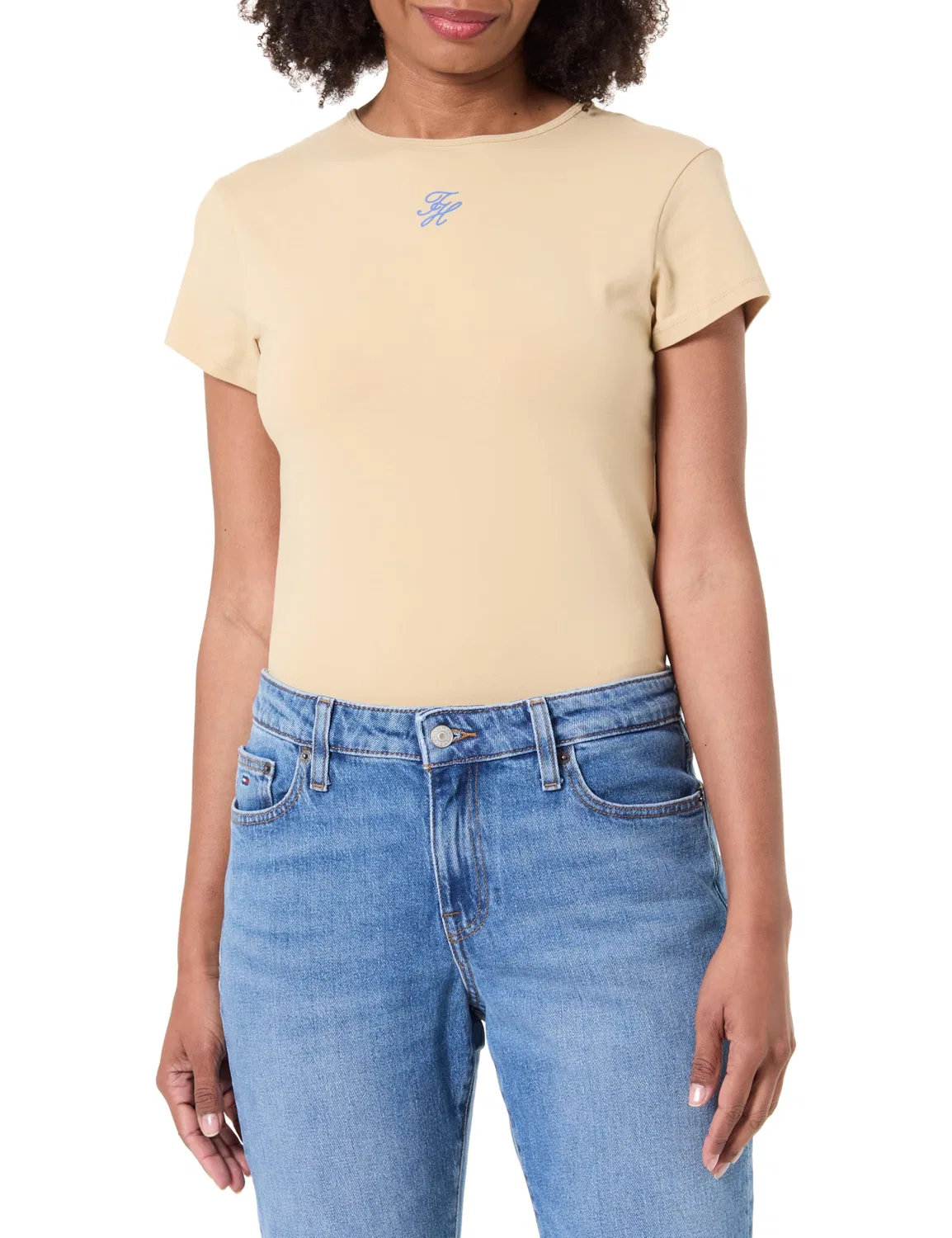 Женская футболка с коротким рукавом Tommy Hilfiger, Harvest Wheat