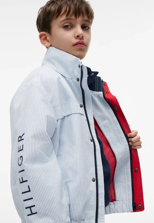 Куртка с капюшоном Regatta Stripe Jacket Tommy Hilfiger, Breezy Blue, синий — фото 4