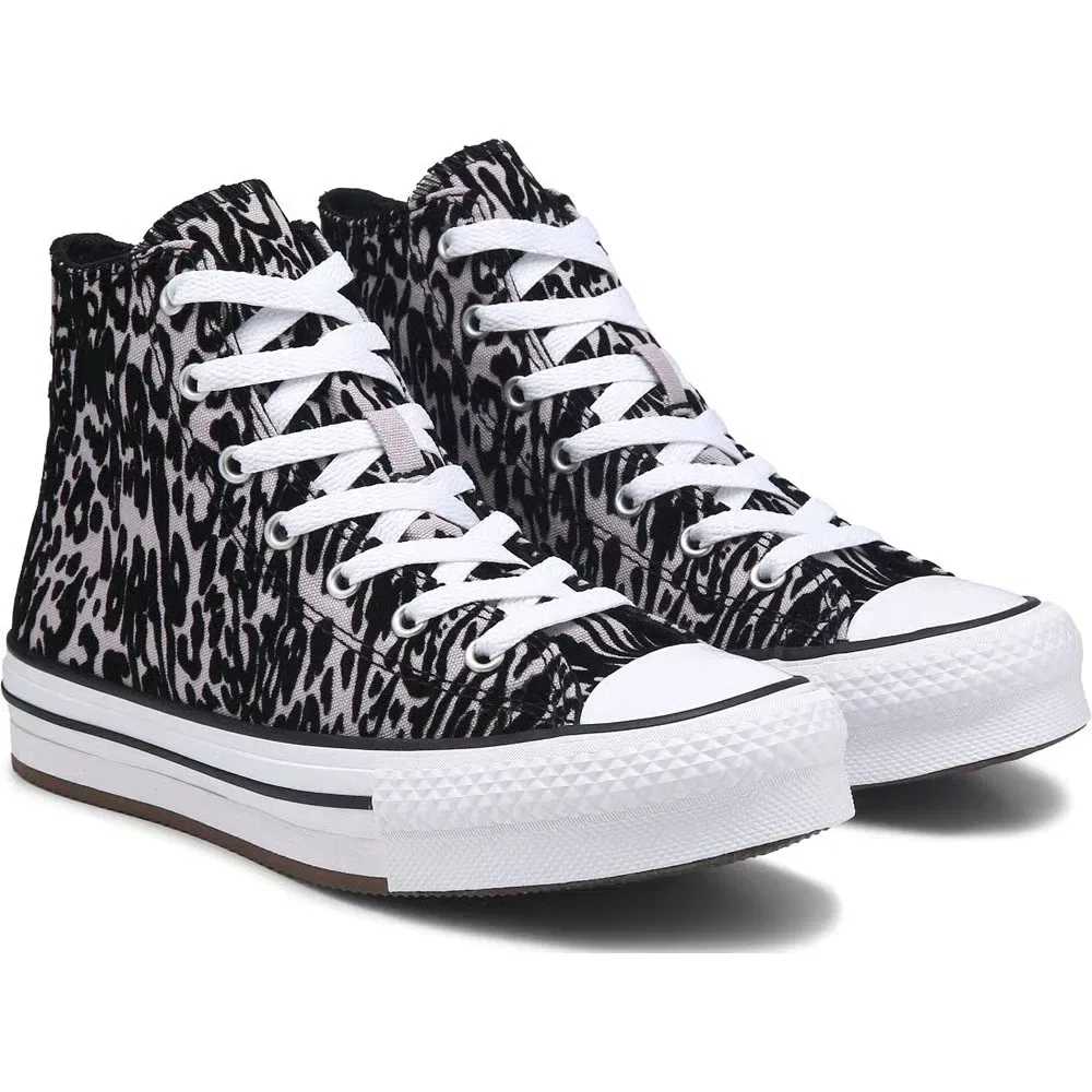 Детские высокие кеды Chuck Taylor All Star Lift Converse, Snow Leopard