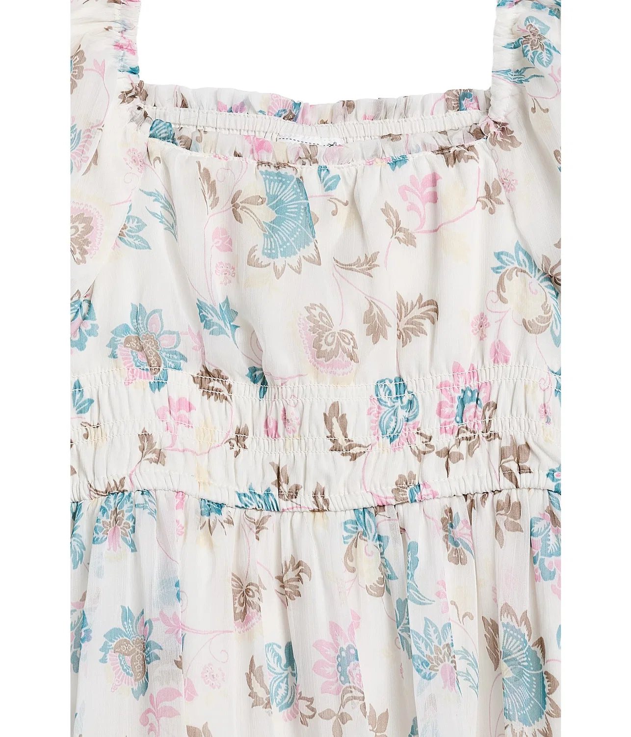 Мини-платье «бэбидолл» (для маленьких и больших детей) Abercrombie Kids, White Swirl Floral — фото 3