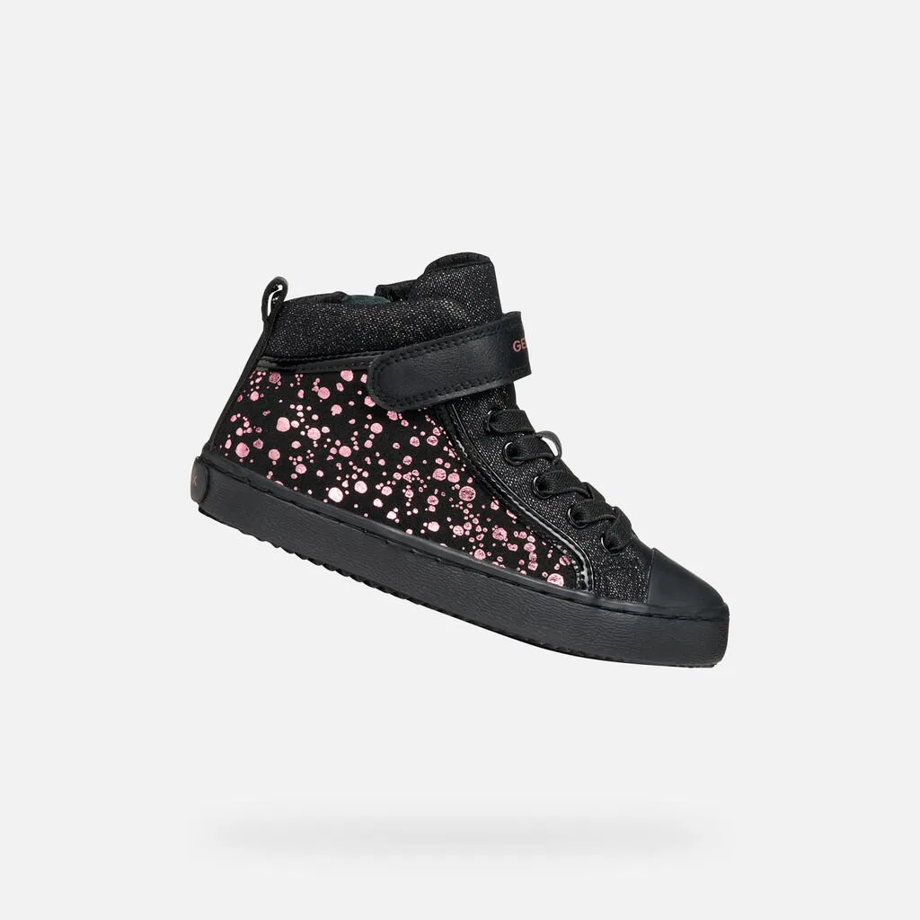 Детские кроссовки для девочек J Kalispera Girl Geox, Schwarz Violett