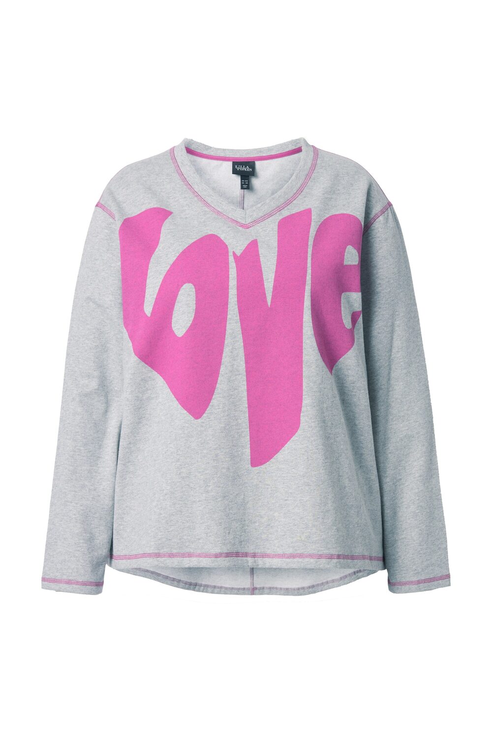 

Ulla Popken Свитшот в светло-сером цвете