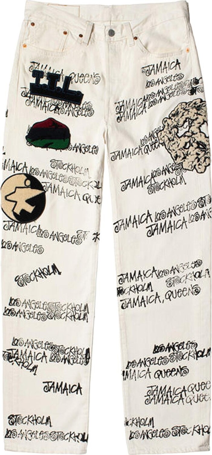 

Джинсы Stussy x Denim Tears x Our Legacy TTL 501 Jean 'White', белый