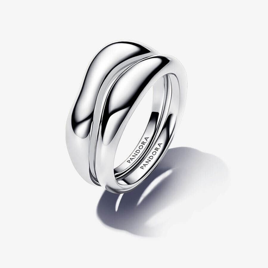 

Кольцо Pandora Essence Organically Shaped Stacking, серебро