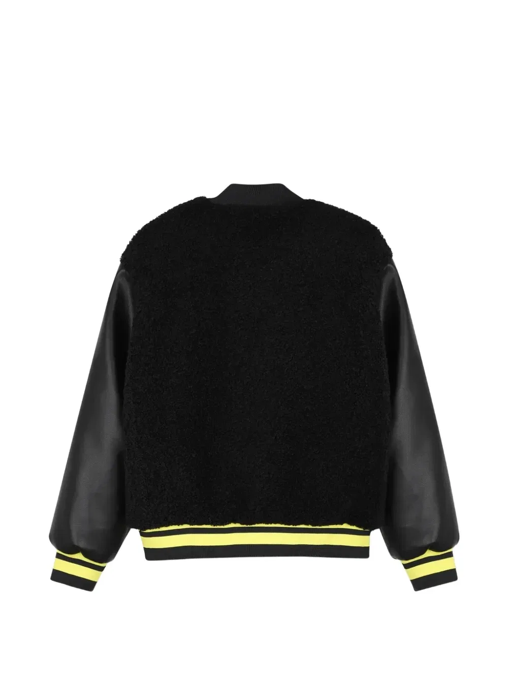 Бомбер из шерпы с нашивкой-логотипом Dkny Kids, черный — фото 2