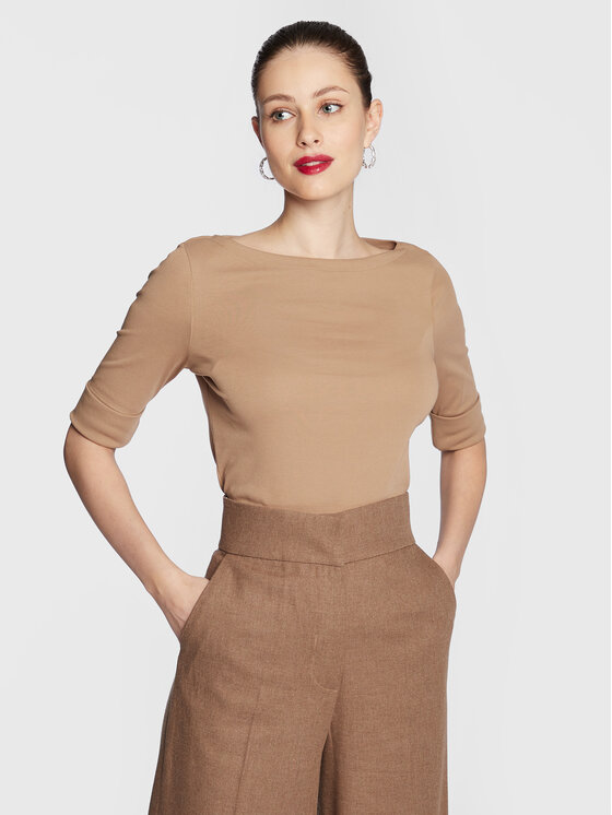 

Блузка regular fit 200654963147 Lauren Ralph Lauren, коричневый