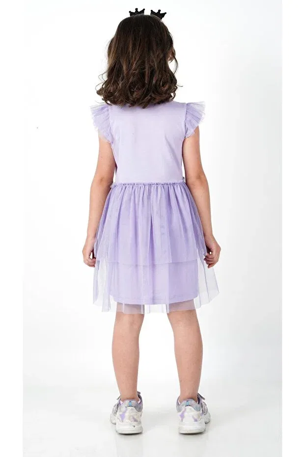 Детское платье для девочек с принтом Kuromi Buse&Eylül Bebe, Purple — фото 4