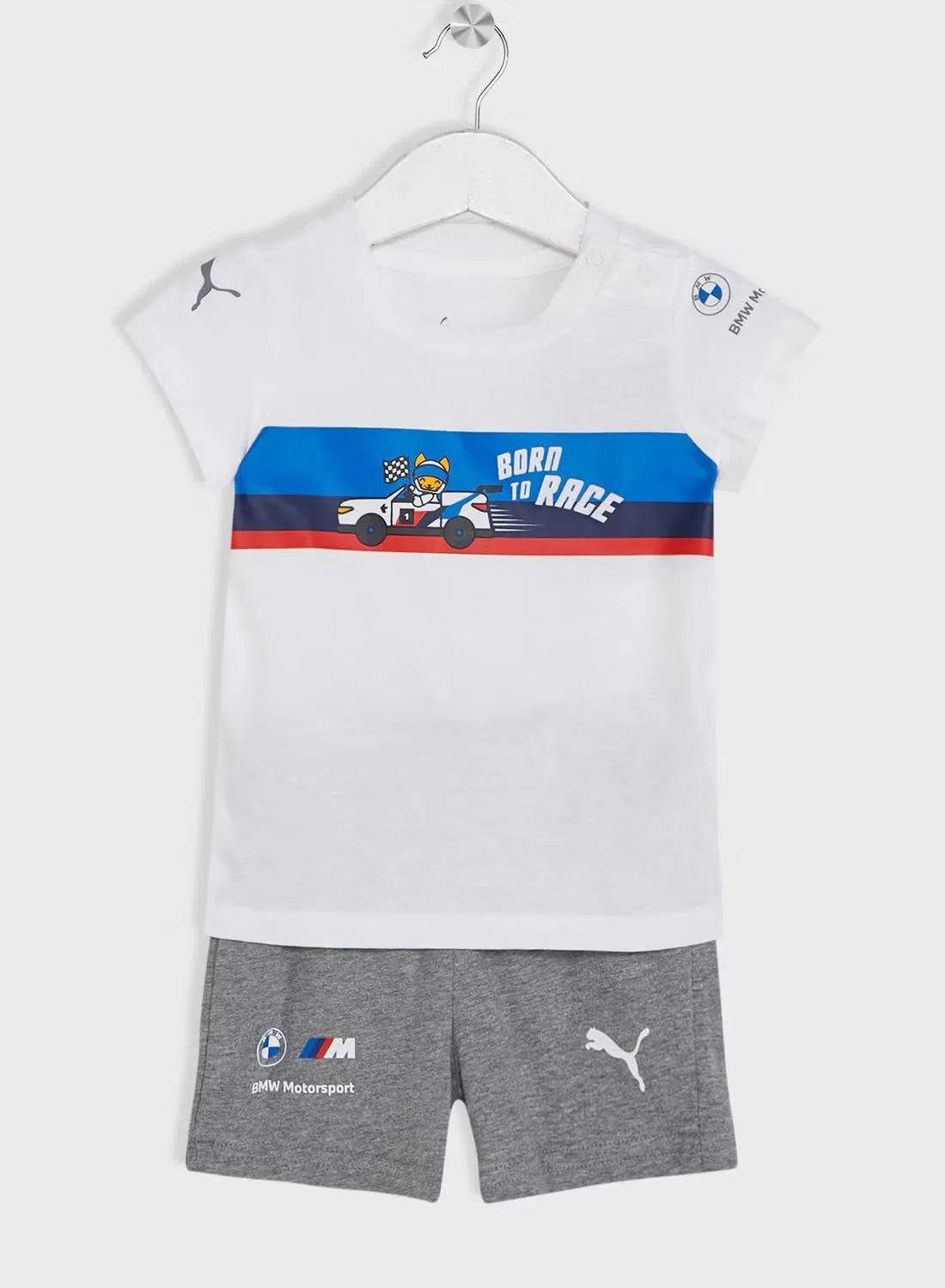 Комплект футболки и шортов Minicats Puma, белый