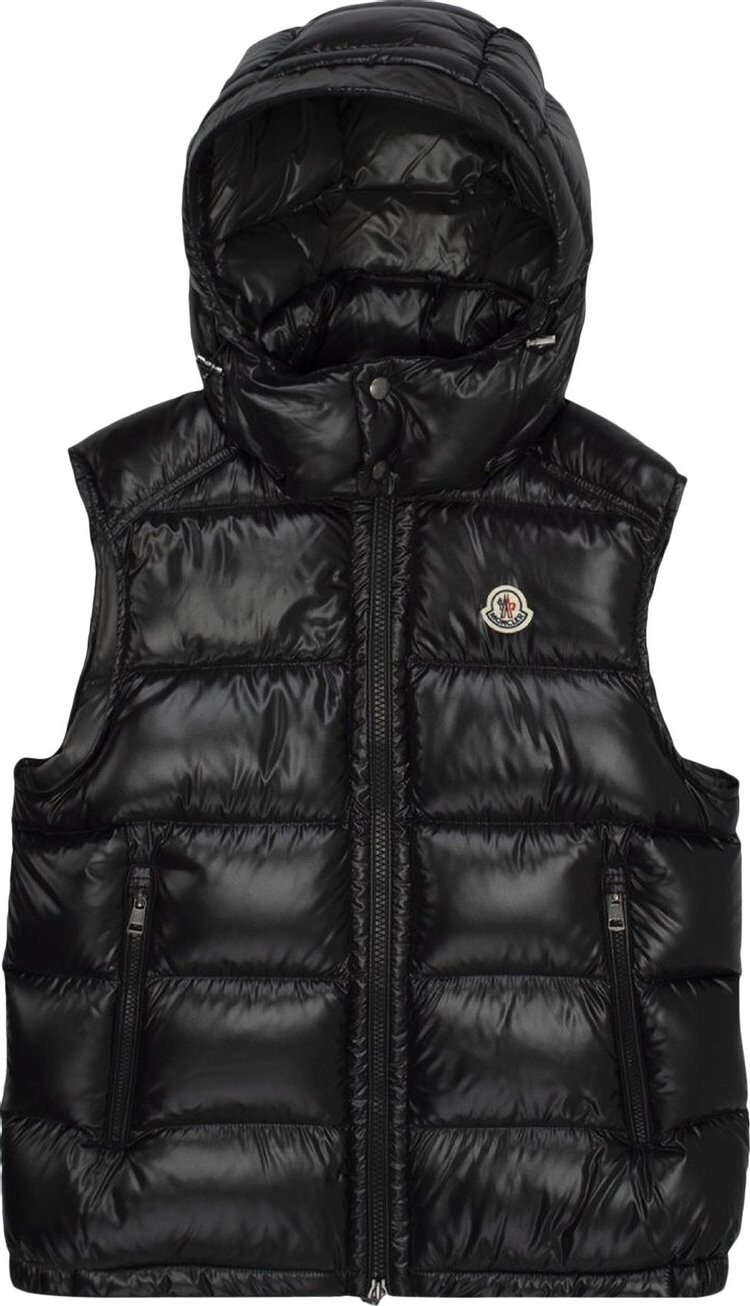 

Пуховик Moncler Bormes Shiny Puffer Vest 'Black', черный