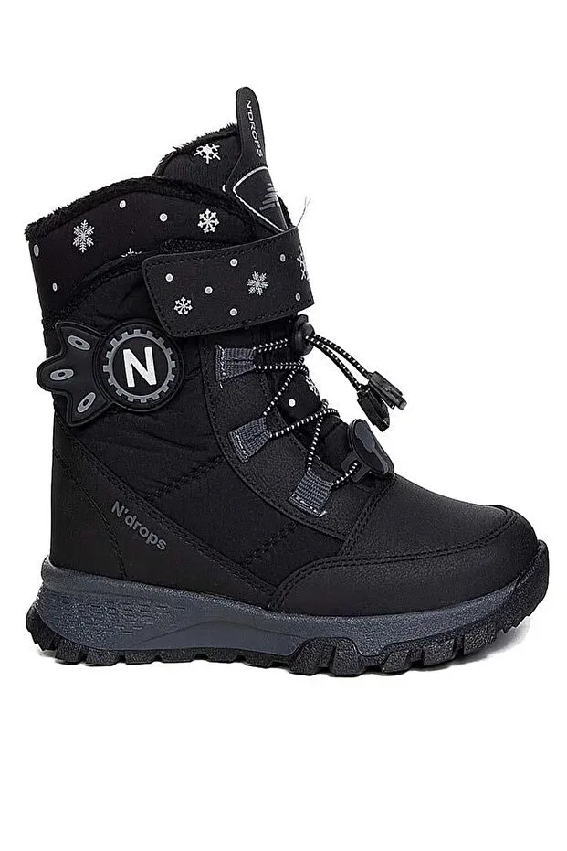 Детские снежные ботинки для девочек на липучке Bluefeet, Black Smoked