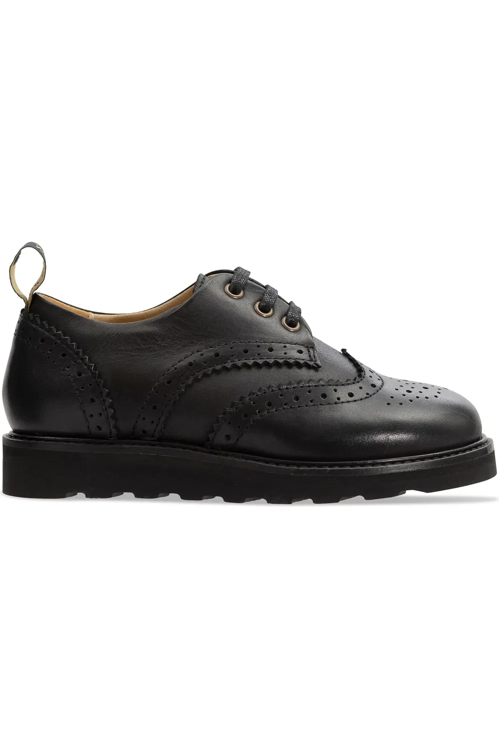 Детские туфли броги на шнуровке Brando Young Soles, All Black — фото 3