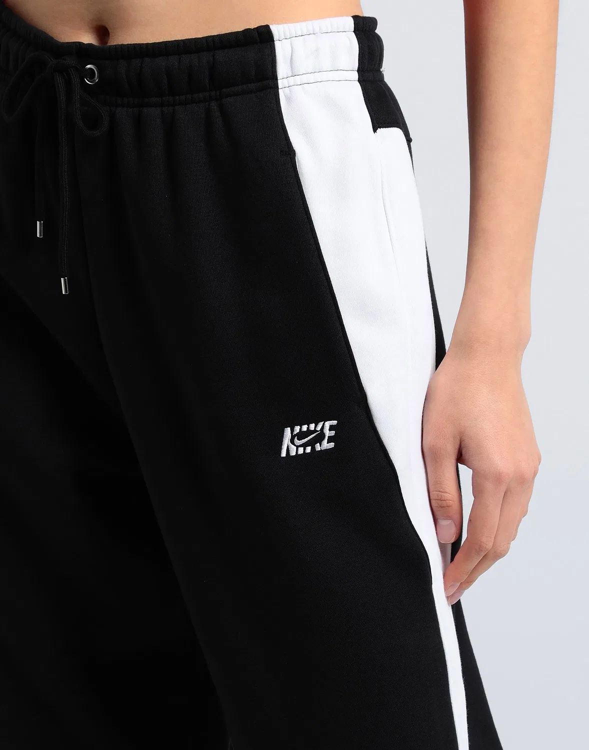 Детские спортивные штаны для девочек с принтом Nike, черный — фото 4