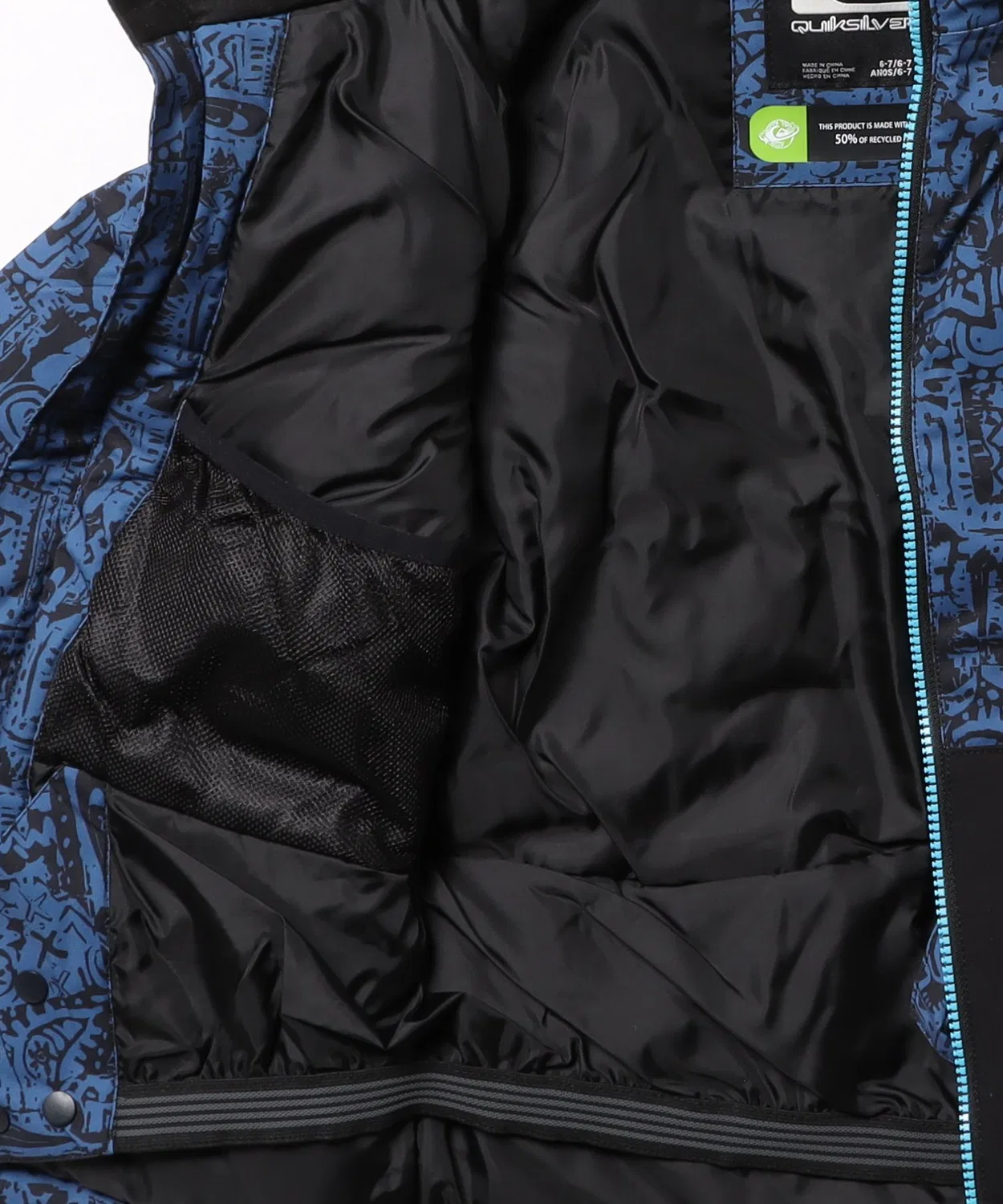 Детская куртка с капюшоном, с принтом, LITTLE MISSION KIDS Quiksilver, Black — фото 3