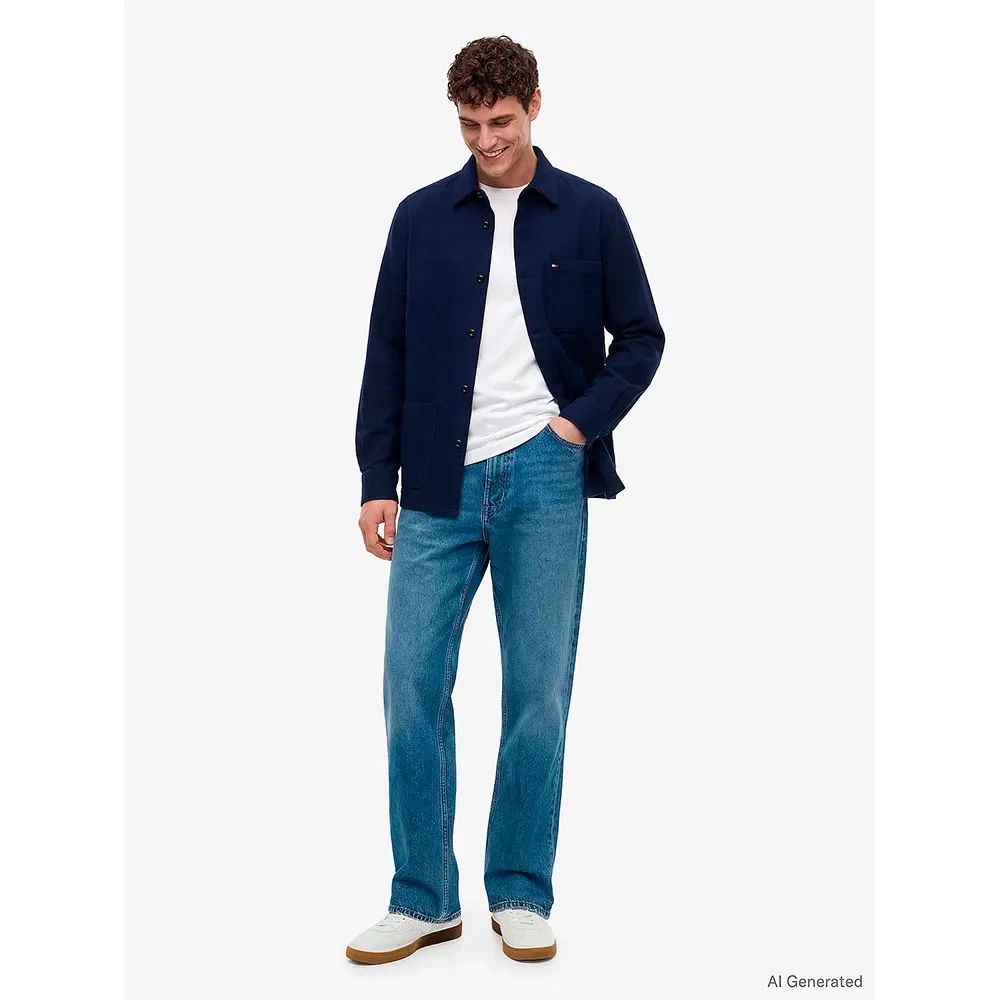 Мужская рубашка свободного кроя Tommy hilfiger, Blue — фото 4