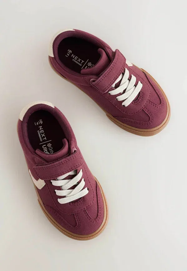 Кроссовки с липучкой Touch fastening elastic lace trainers Next, бордовый — фото 3