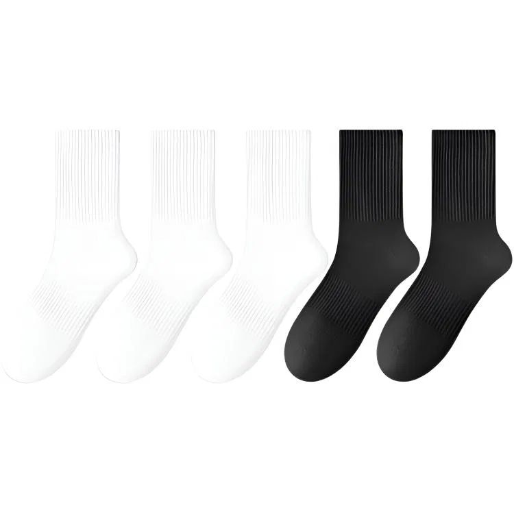 Детские носки с хлопком 5 пар MINISO, 3 White+2 Black
