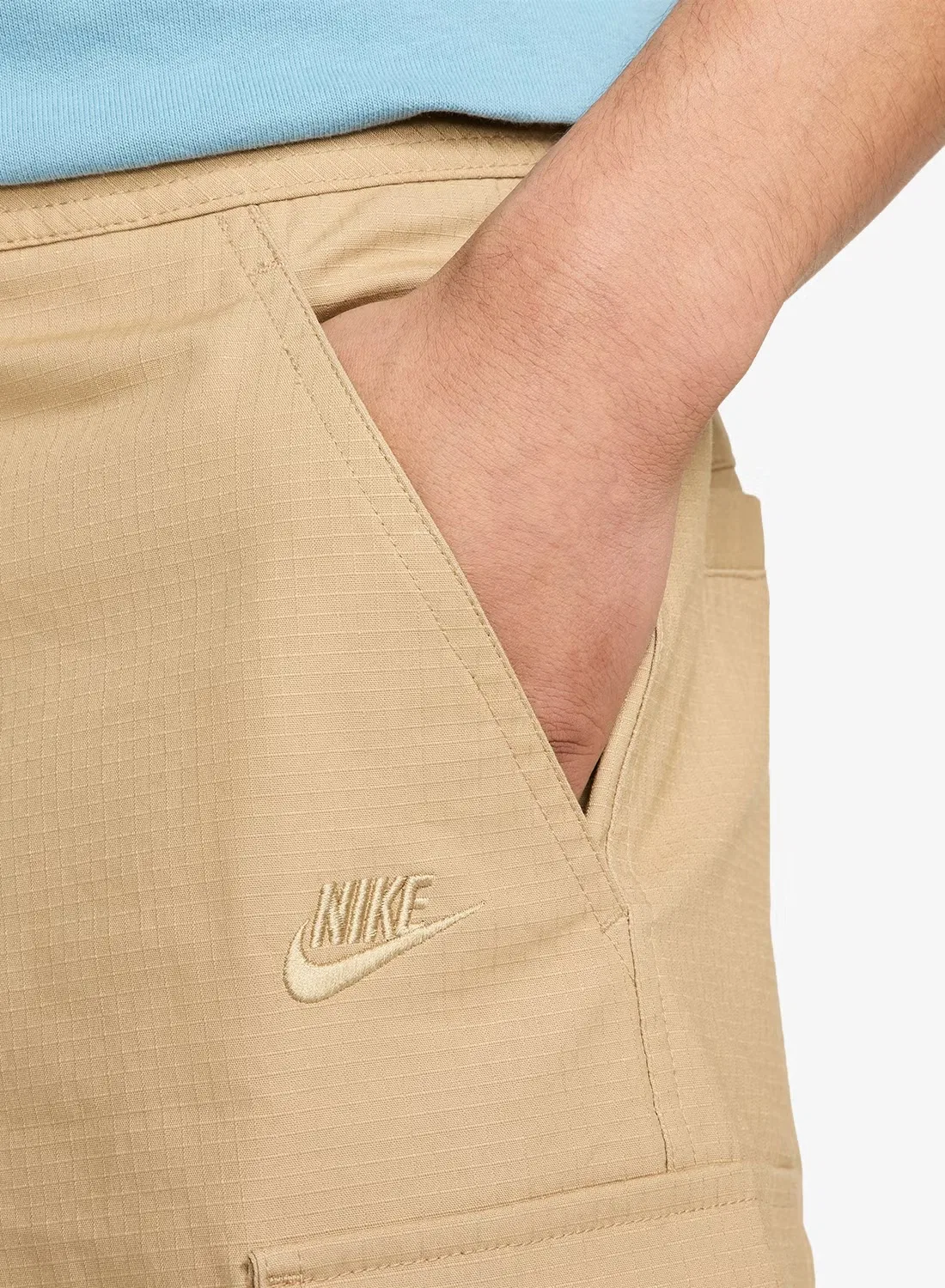 Шорты карго Club Nike, бежевый — фото 3