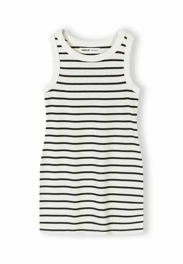 Платье без рукавов в полоску из джерси, комплект из 2 шт, Sleeveless 2 pack with stripe pattern, Minoti white, белый/черный — фото 3
