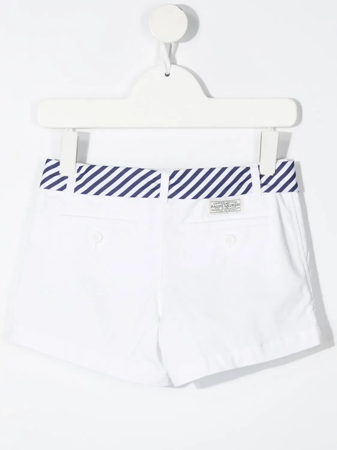 Шорты с поясом из хлопкового микса Polo Ralph Lauren, белый — фото 2