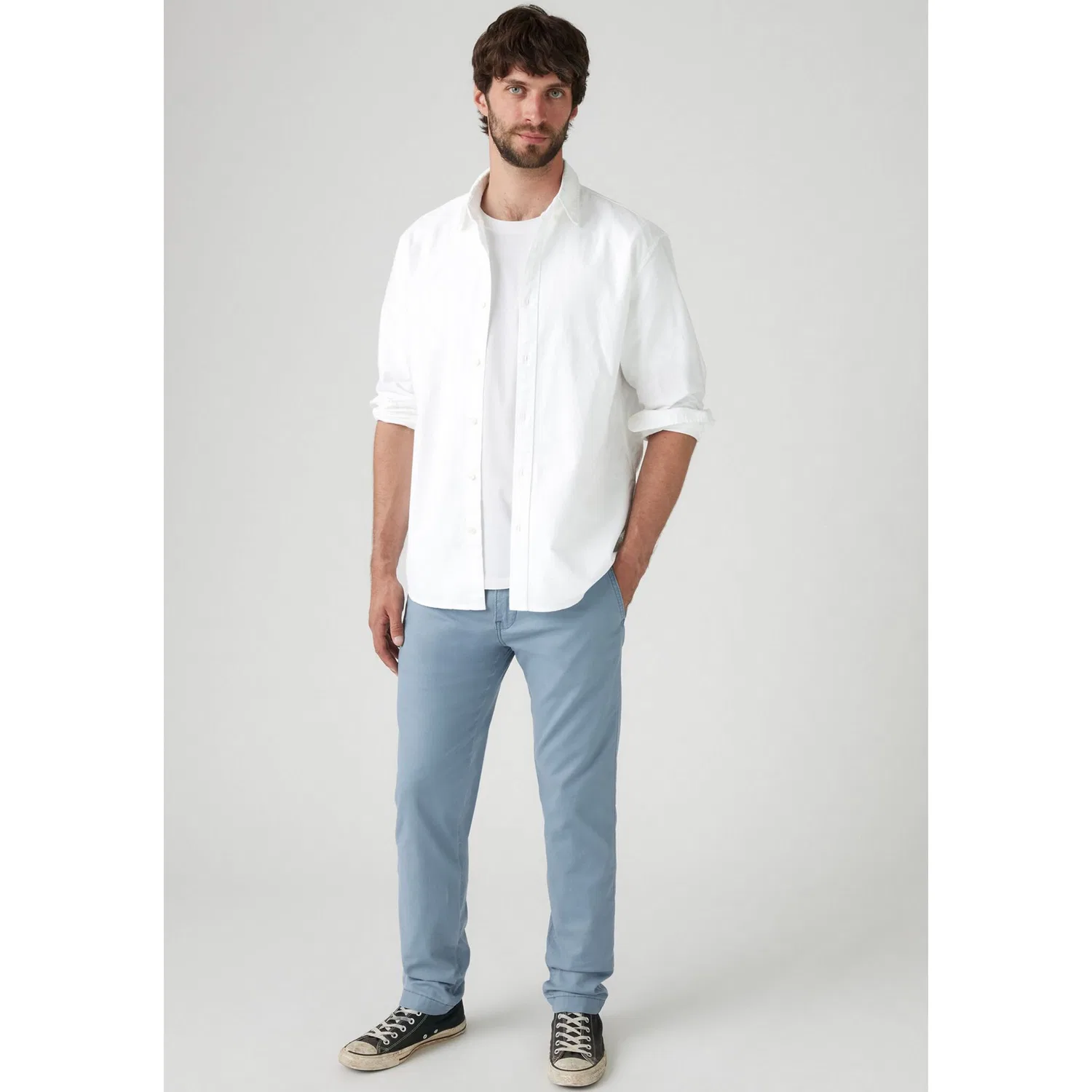 Мужские чиносы зауженные Levi's, Steam Blue — фото 4