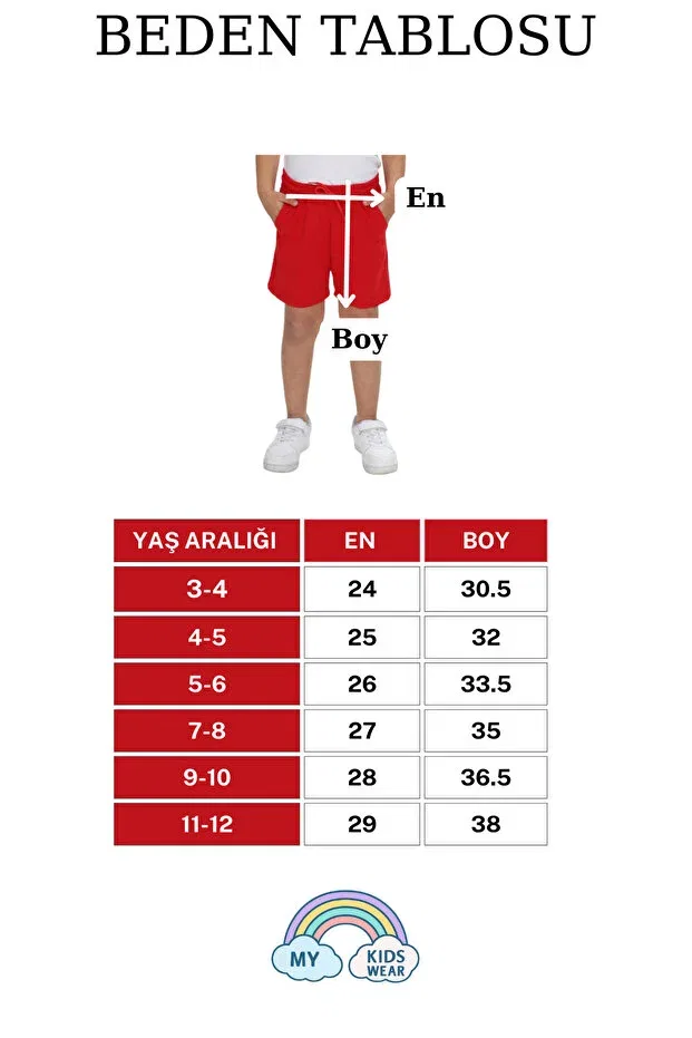 Детские шорты для девочек хлопковые My Kids Wear, Red — фото 3