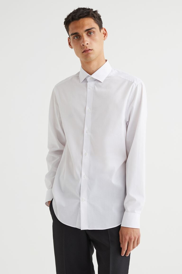 

Рубашка классического кроя COOLMAX® H&M, белый