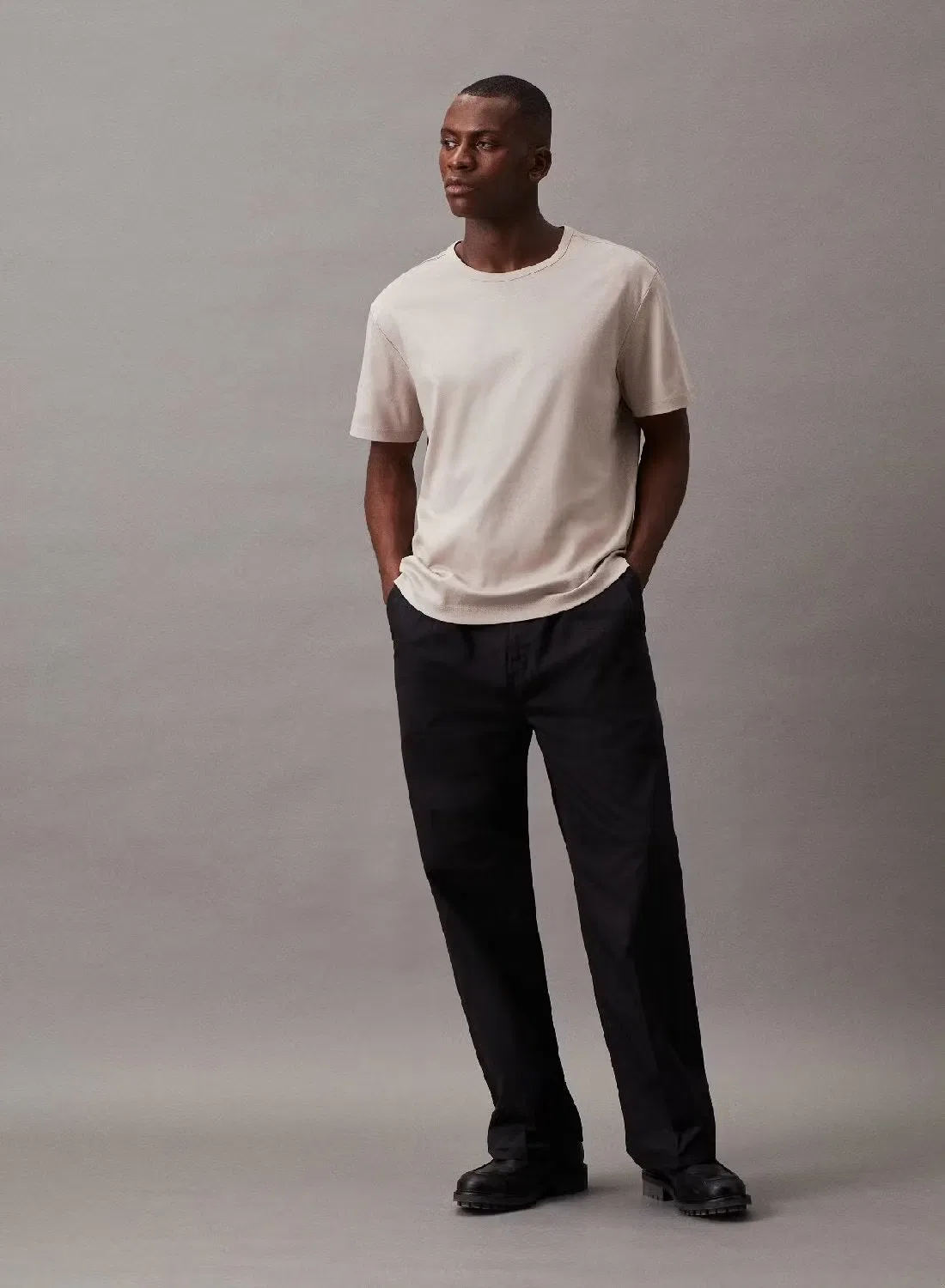 Футболка из мерсеризованного хлопка Calvin Klein, атмосферный — фото 4