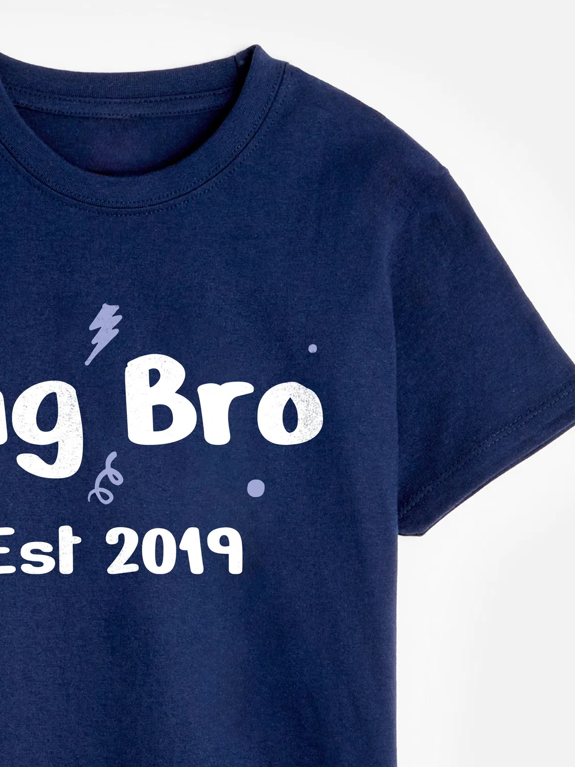 Футболка Personalised Kids Big Bro 100% Cotton Dollymix, синяя — фото 2