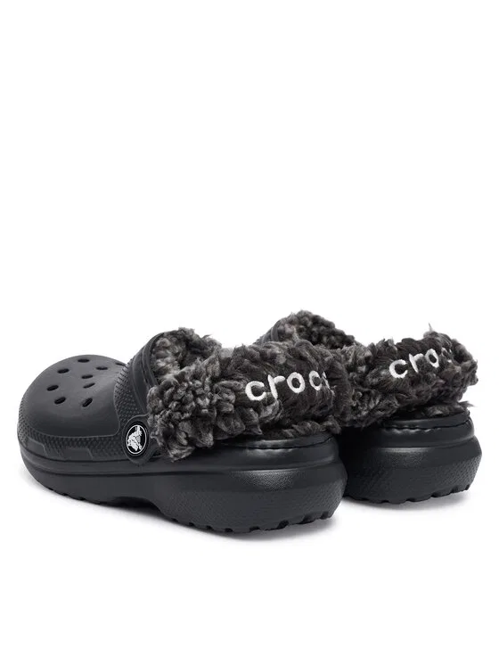 Шлепанцы Classic Fleece Lined Clog K Crocs, черный — фото 3