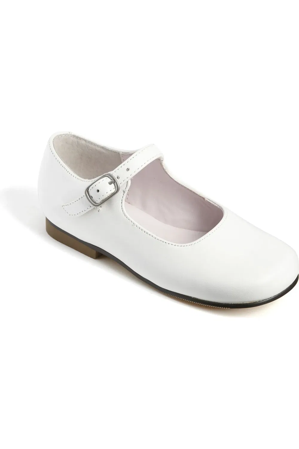 Детские туфли Мэри Джейн с круглым носком Bonnett Nina, White Leather