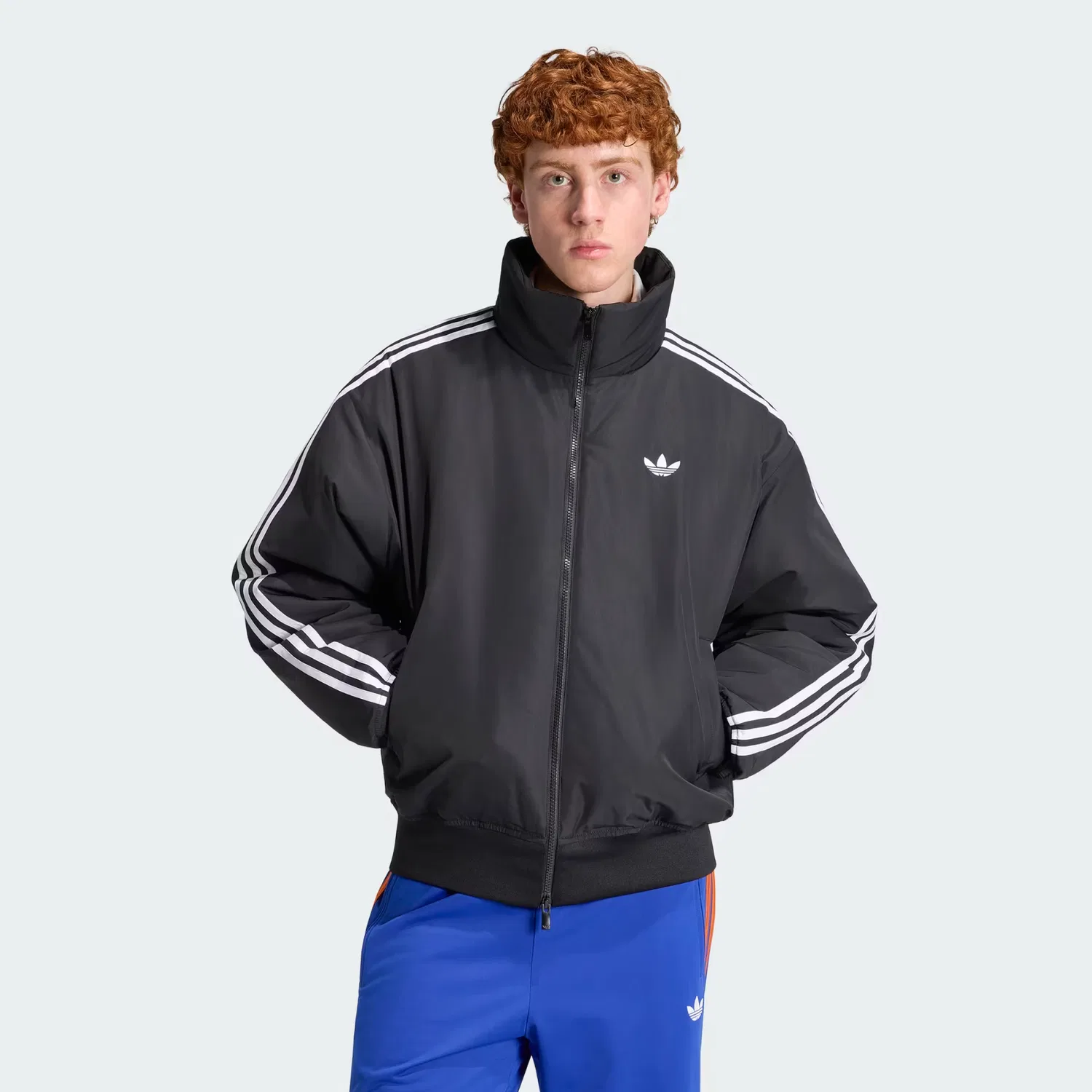 Мужская куртка на молнии с воротником-стойкой Firebird Adidas Originals, черный