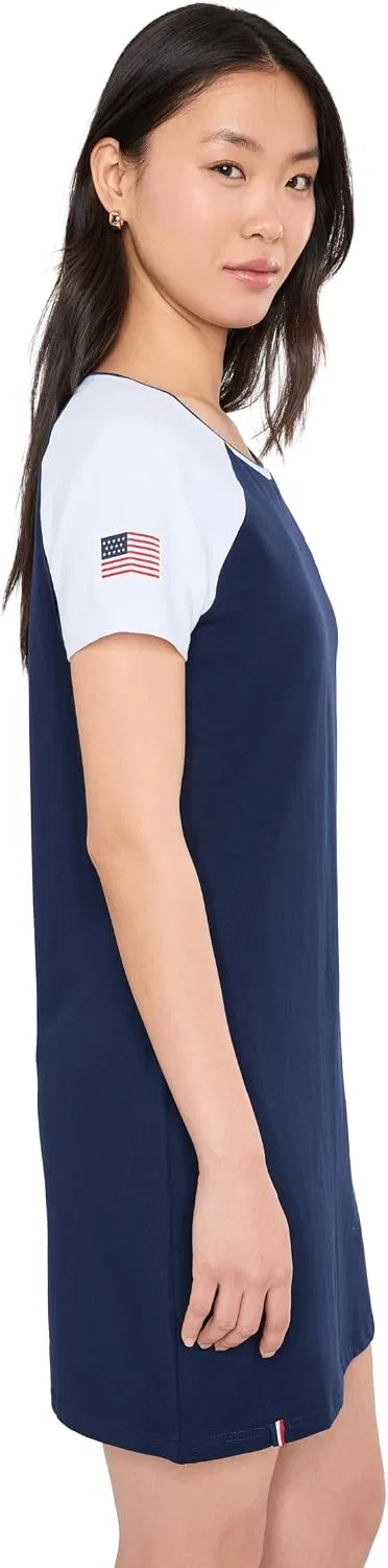 Женское платье-футболка с флагом U.S. Polo Assn., Evening Blue — фото 3